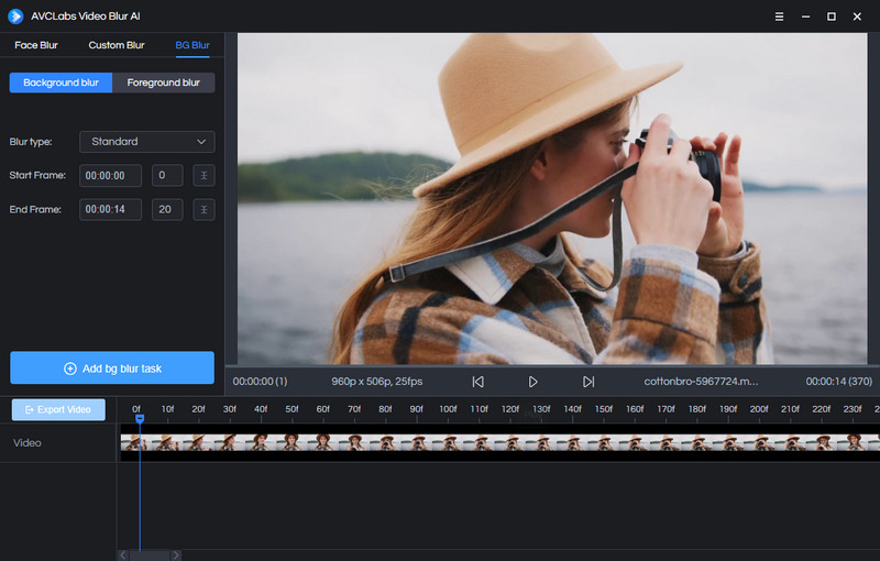 add video to avclabs video blur ai