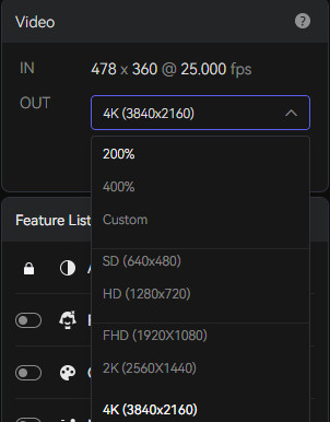 set 4k output resolution