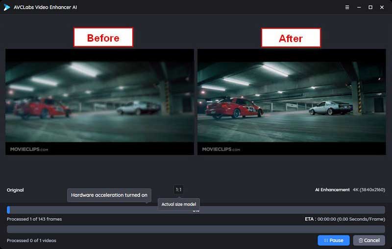 AVCLabs Video Enhancer AI preview