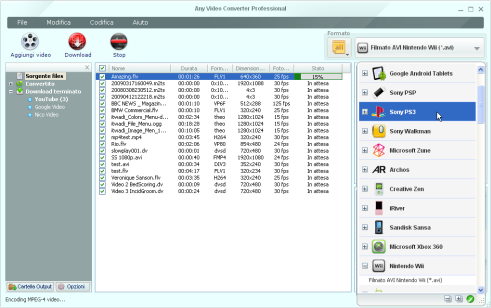 Main Windows of Any Video Converter Pro.