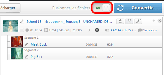 réunir plusieurs vidéos avec un seule fichier
